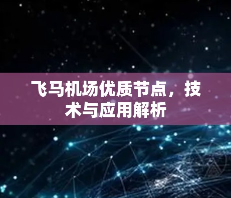 飞马机场优质节点，技术与应用解析